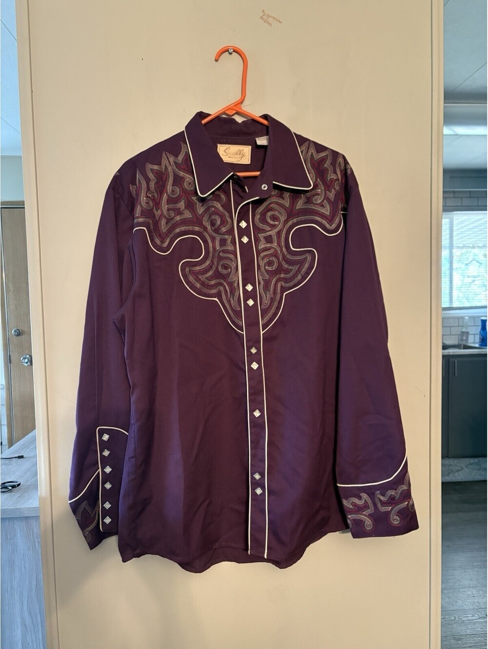 Vintage Scully Western Long Sleeve Shirt Sz Large
